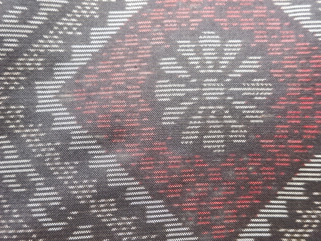 JAPANESE KIMONO / ANTIQUE KIMONO / SILK / DORO OSHIMA TSUMUGI / WOVEN RHOMBUS